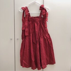 Self-tied straps dress